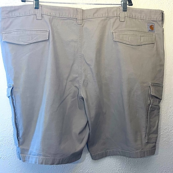 Carhartt Cargo Shorts Mens 52 Khaki Relaxed Fit Flat Front Utility Work Wear - Picture 2 of 6